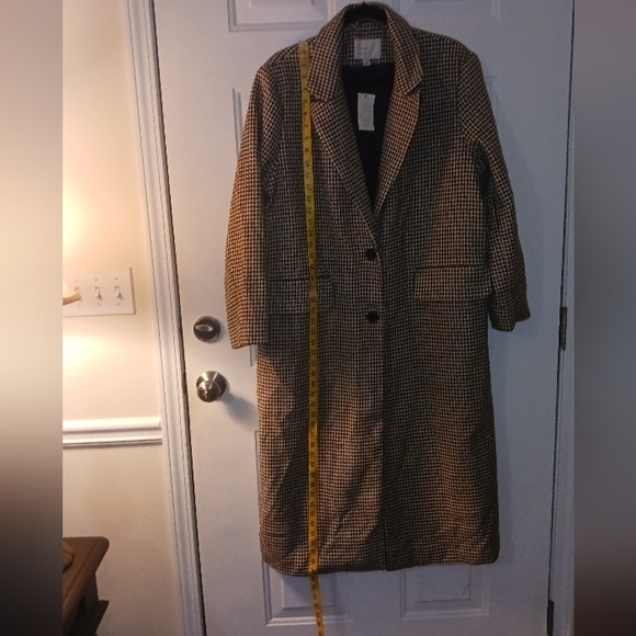 A New Day Black and Cream Houndstooth Coat - Picture 7 of 9